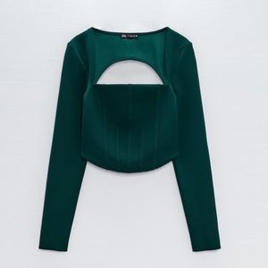 Zara Green Fitted Top